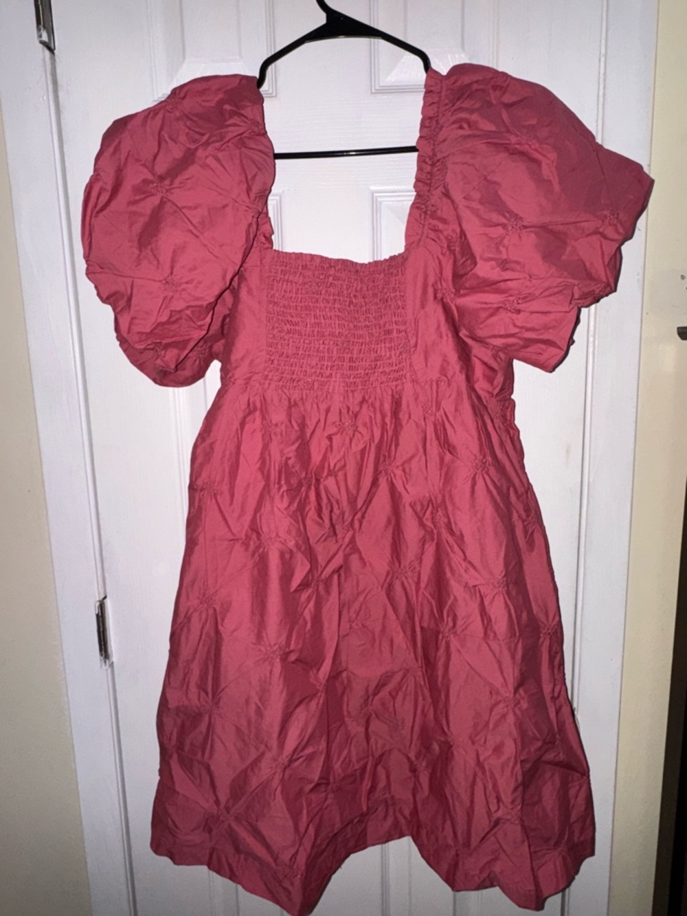 English Factory Pink Puff Sleeve Babydoll Dress size L Nwt - Picture 3 of 11